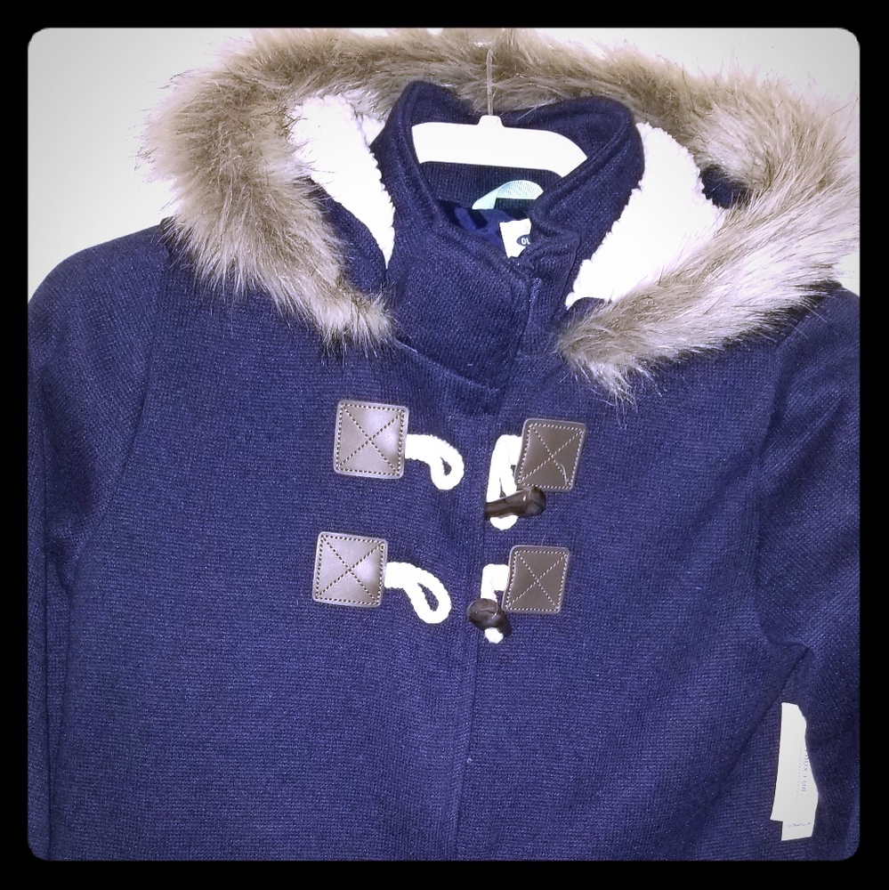 Navy faux fur petticoat